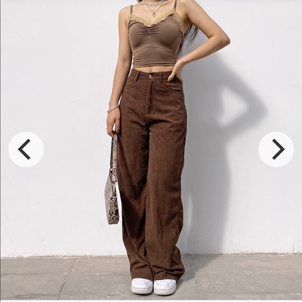 Empty Soda Brown Corduroy Pants flares - M
